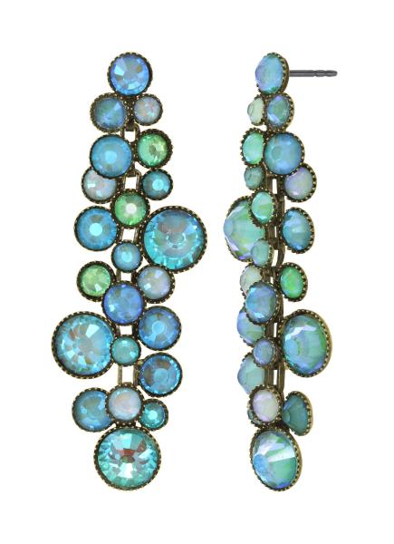 Green - Water Cascade earrings - Konplott